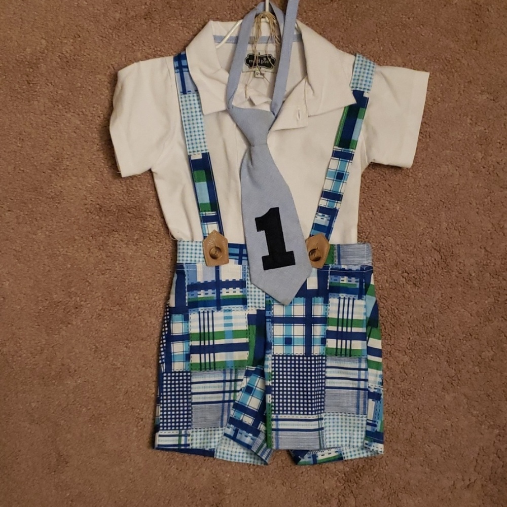 First Birthday 3 pc outfit.